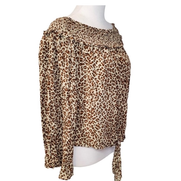 NWT Free People FP Movement Animal Print Boho Top - Picture 7 of 14